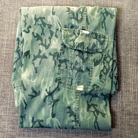 Nonstop Lifestyle Tecknologies Green Camo Pants Sz 7 w/ Side Leg Pockets - Picture 5 of 8